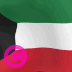 Kuwait-Landesflagge, Elgato-Streamdeck und Loupedeck animierte GIF-Symbole, Hintergrundbild für Tastenschaltfläche